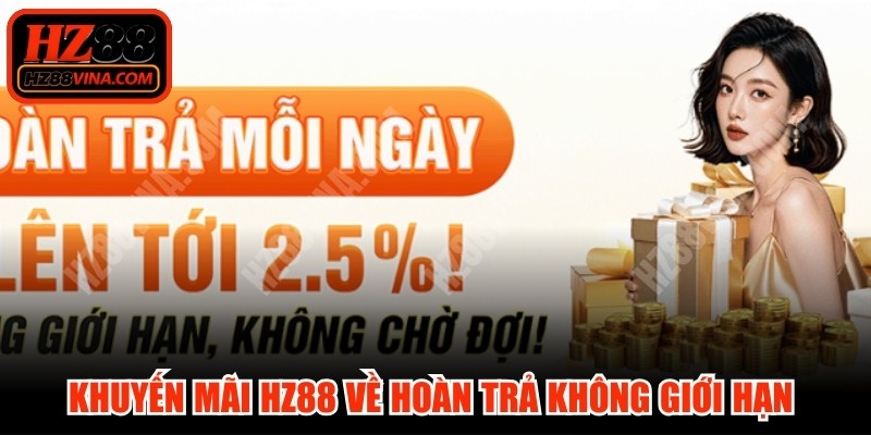 Khuyến mãi HZ88 về hoàn trả không giới hạn cho tất cả hội viên